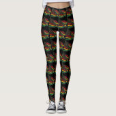 Afrikaanse Amerikaanse sterren en Stripes Leggings (Voorkant)
