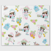 Afrikaanse Amerikaanse Suikerplum Elf Cadeaupapier (Vlak)