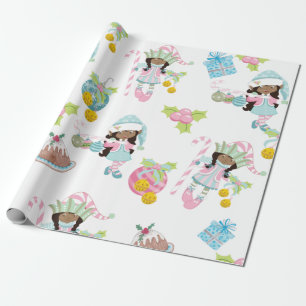 Afrikaanse Amerikaanse Suikerplum Elf Cadeaupapier