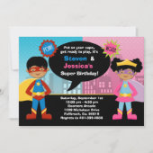 Afrikaanse Amerikaanse superheld Birthday Kaart (Voorkant)