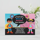 Afrikaanse Amerikaanse superheld Birthday Kaart (Staand voorkant)