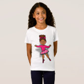 Afrikaanse Amerikaanse T-shirt met Ballerina (Voorkant volledig)
