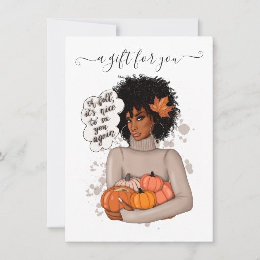 Afrikaanse Amerikaanse Thanksgiving Cadeaubon (Voorkant)