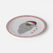 Afrikaanse Amerikaanse traditionele kerstman Papieren Bordje (Gekanteld)