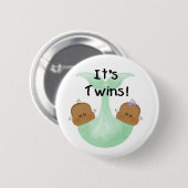 Afrikaanse Amerikaanse tweeling Ronde Button 5,7 Cm (Voorkant /achterkant)