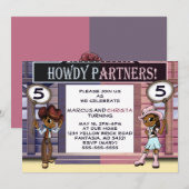 Afrikaanse Amerikaanse tweelingjongen en meisjesda Kaart (Voorkant / Achterkant)