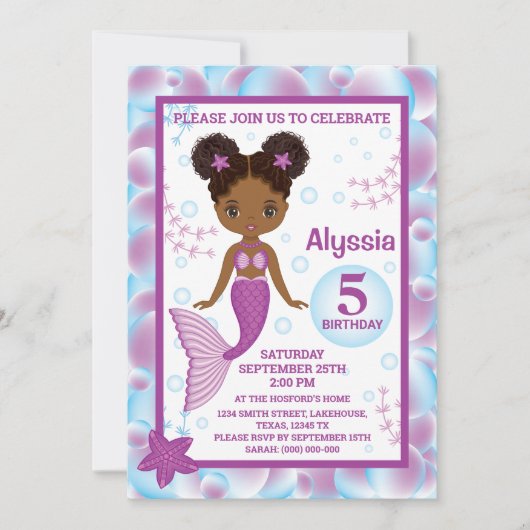 Afrikaanse Amerikaanse uitnodiging tot het geven v (Voorkant)