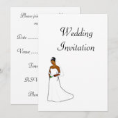 Afrikaanse Amerikaanse uitnodiging tot weddenschap (Voorkant / Achterkant)