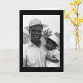 Afrikaanse Amerikaanse vader en Baby 1935 Kaart (Gele Bloem)