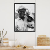 Afrikaanse Amerikaanse vader en Baby 1935 Poster (Keuken)