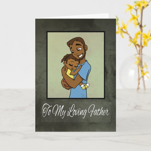 Afrikaanse Amerikaanse vader en dochter Kaart (Gele Bloem)