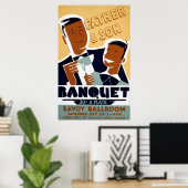 Afrikaanse Amerikaanse Vaderdag en Son Banquet Poster (Thuiskantoor)