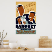 Afrikaanse Amerikaanse Vaderdag en Son Banquet Poster (Keuken)