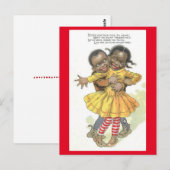 -Afrikaanse Amerikaanse Valentijn Briefkaart (Voorkant / Achterkant)