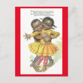 -Afrikaanse Amerikaanse Valentijn Briefkaart (Voorkant)