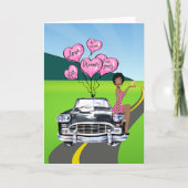 Afrikaanse Amerikaanse Valentijnsdag Card Kaart (Voorkant)