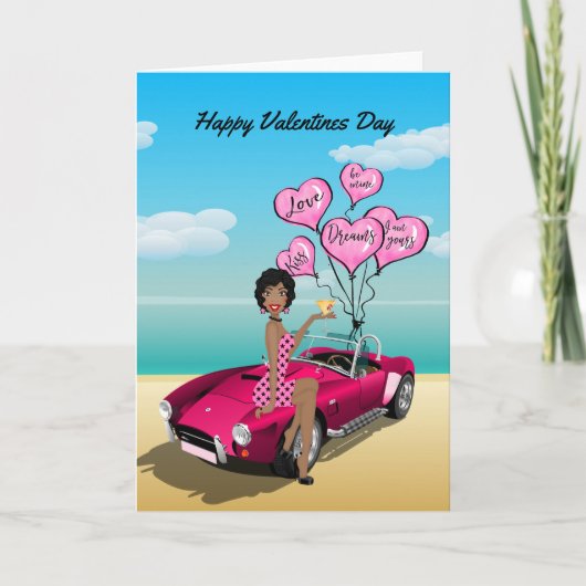 Afrikaanse Amerikaanse Valentijnsdag Card Kaart (Voorkant)