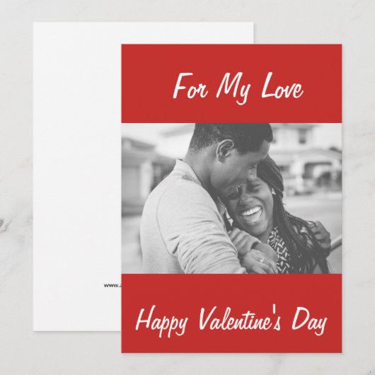 AFRIKAANSE AMERIKAANSE VALENTIJNSDAG FEESTDAGENKAART (Voorkant / Achterkant)