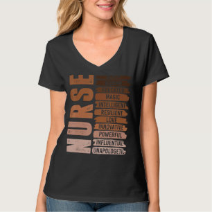 Afrikaanse Amerikaanse verpleegster Black History T-shirt