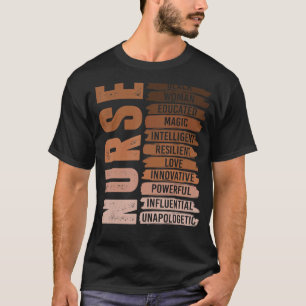 Afrikaanse Amerikaanse verpleegster Black History  T-shirt