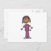 Afrikaanse Amerikaanse verpleegster Briefkaart (Voorkant / Achterkant)