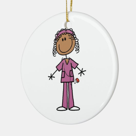 Afrikaanse Amerikaanse verpleegster Keramisch Ornament (Links)