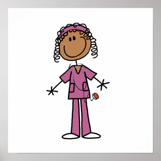 Afrikaanse Amerikaanse verpleegster Poster (Voorkant)