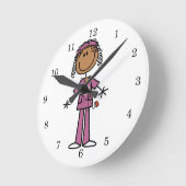 Afrikaanse Amerikaanse verpleegster Ronde Klok (Hoek)