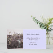 Afrikaanse Amerikaanse verpleegsters op het schip Bedankkaart (Staand voorkant)