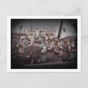 Afrikaanse Amerikaanse verpleegsters op schip Briefkaart