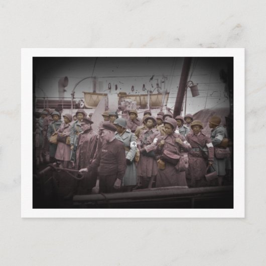 Afrikaanse Amerikaanse verpleegsters op schip Briefkaart (Voorkant)