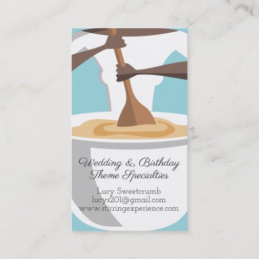 Afrikaanse Amerikaanse visitekaartje voor bakkerij (Achterkant)