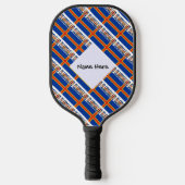 Afrikaanse Amerikaanse vlag en Diaspora vlag met n Pickleball Paddle (Voorkant)