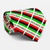 Afrikaanse Amerikaanse vlag en Diaspora vlag met n Stropdas (Opgerold)