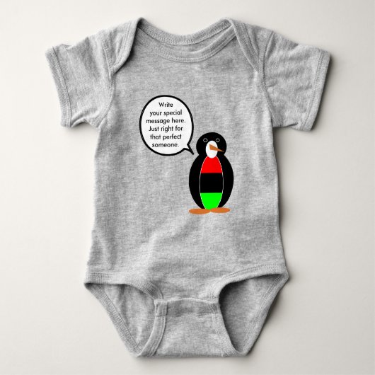 Afrikaanse Amerikaanse vlag met mevrouw Penguin Romper (Voorkant)