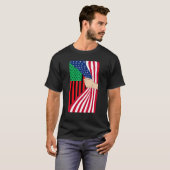 Afrikaanse Amerikaanse vlag Pan African Black Libe T-shirt (Voorkant volledig)