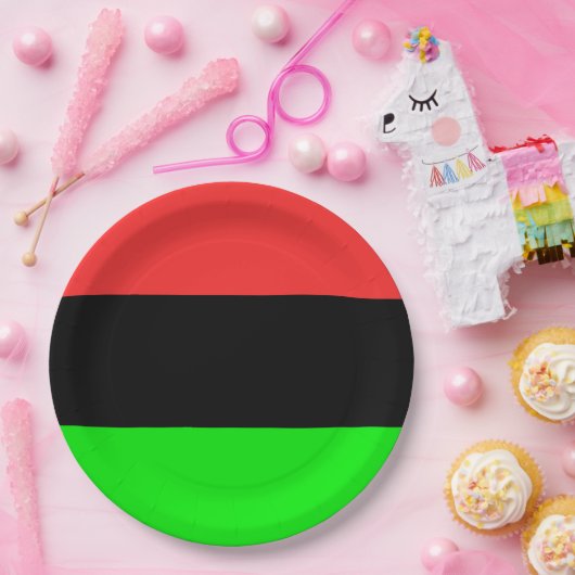 Afrikaanse Amerikaanse vlag Papieren Bordje (Feest)