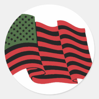 Afrikaanse Amerikaanse vlag Ronde Sticker