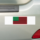 Afrikaanse Amerikaanse vlag - Rood zwart en groen Bumpersticker (Op auto)