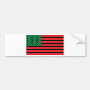 Afrikaanse Amerikaanse vlag - Rood zwart en groen Bumpersticker