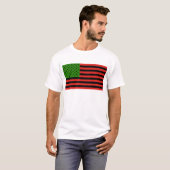 Afrikaanse Amerikaanse vlag - Rood zwart en groen T-shirt (Voorkant volledig)