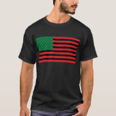 Afrikaanse Amerikaanse vlag - Rood zwart en groen T-shirt (Voorkant)