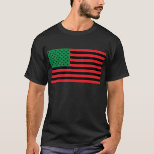 Afrikaanse Amerikaanse vlag - Rood zwart en groen T-shirt