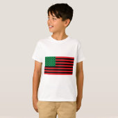 Afrikaanse Amerikaanse vlag - Rood zwart en groen T-shirt (Voorkant volledig)