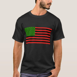 Afrikaanse Amerikaanse vlag - Rood zwart en groen T-shirt