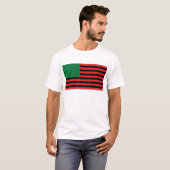 Afrikaanse Amerikaanse vlag - Rood zwart en groen T-shirt (Voorkant volledig)