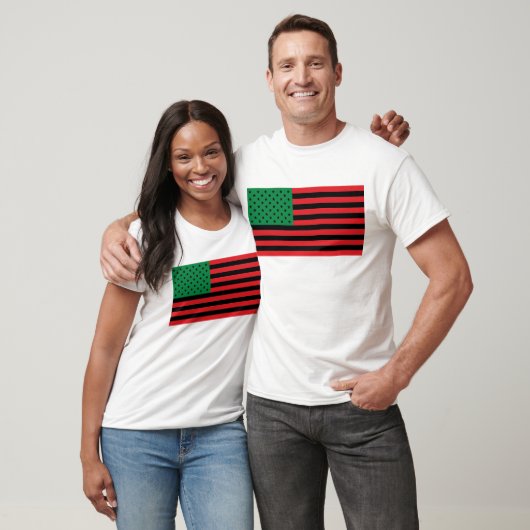 Afrikaanse Amerikaanse vlag - Rood zwart en groen T-shirt (Unisex)
