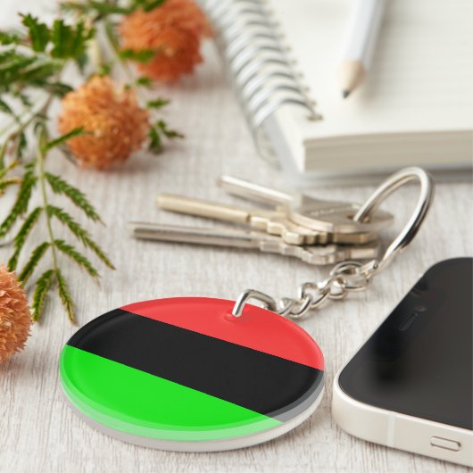 Afrikaanse Amerikaanse vlag Sleutelhanger (Voorkant Rechts)