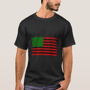 Afrikaanse Amerikaanse vlag T-shirt