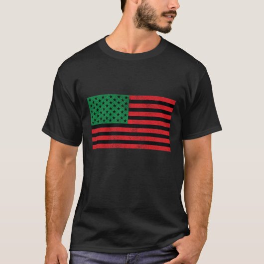 Afrikaanse Amerikaanse vlag Tee Shirt (Voorkant)